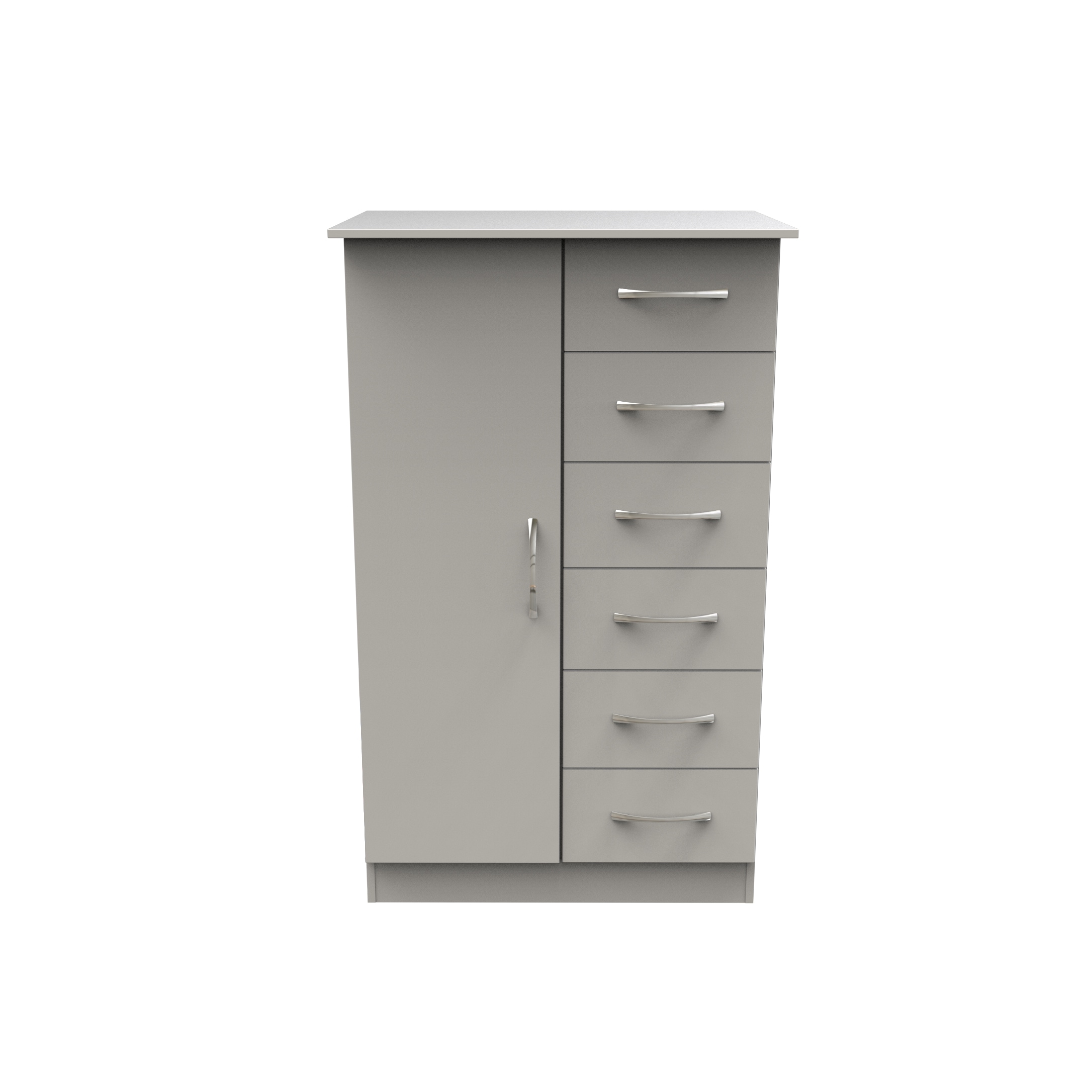 Hampshire 1 Door 5 Drawer Childrens Wardrobe in White Matt