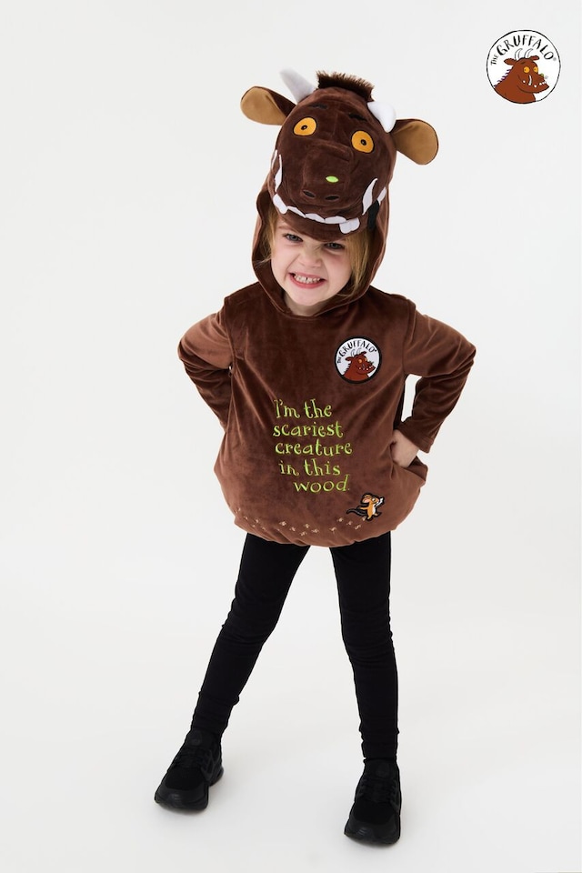 image 1 of Officially Licensed Gruffalo Tabard Unisex Kids Costume - World Book Day, Dress-Up, and Role Play - Ages 3-8 | Brown | Brown | 6-8 years