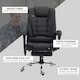 image 4 of Vinsetto Office Chair with 6 Point Massage and Back Heat, Microfibre Desk Chair with Footrest Adjustable Height and Swivel Wheels, Back Reclining, Full Black