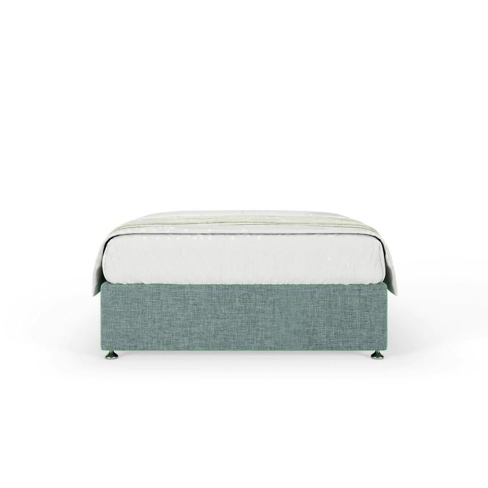 image 1 of Duckegg Linen No Drawer Divan Base Single