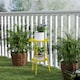image 6 of Outsunny Round Garden Table, 2-Tier Metal Patio Table Coffee Table, Yellow | Yellow | Yellow | 32 x 32 x 51 cm