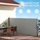 image 8 of Outsunny Side Awning Retractable, Privacy Screen, 400x160cm, Light Grey Grey