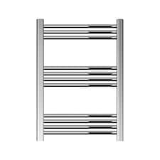 Balterley Straight Heated Heated Towel Rail Radiator, 256W | Silver | Chrome