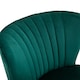 image 8 of HOMCOM Velvet Accent Chair Occasional Tub Seat Padding Curved Back with Wood Frame Legs Home Furniture Green
