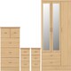 image 1 of Nevada 3 Door Wardrobe 4 Piece Bedroom Set Brown | Sonoma Oak