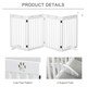 image 3 of PawHut Pet Gate Foldable Fence Freestanding Dog Barrier w/ Support Feet White