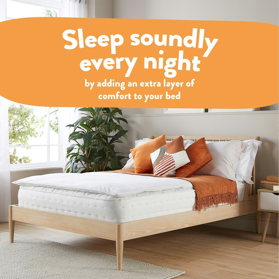 image 1 of Slumberdown Sleep Soundly Climate Control Mattress Topper, Single