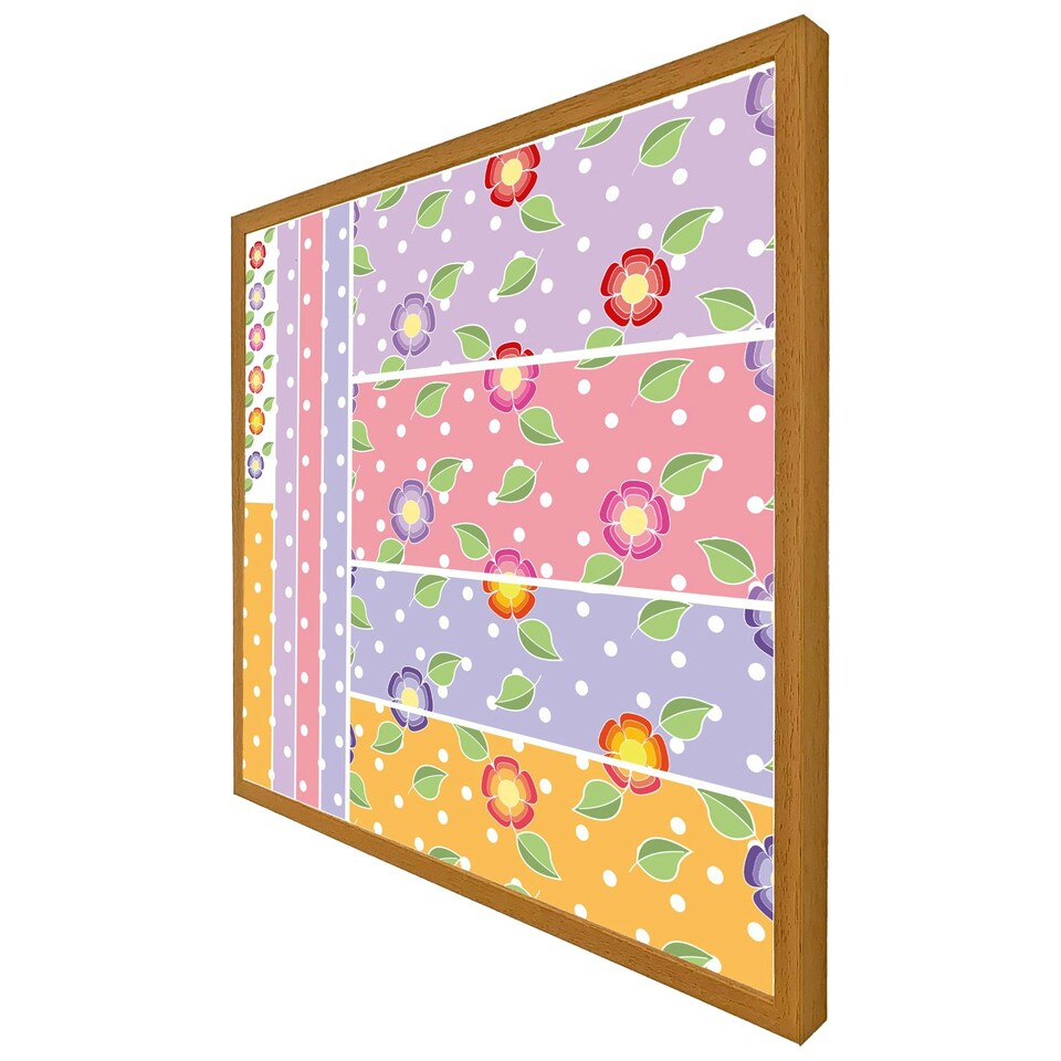 image 1 of Bohemian chic ink pattern with boho feathers (Picture Frame) Brown | XS