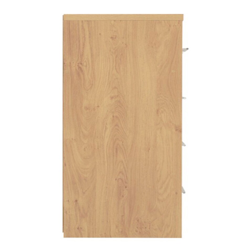 image 1 of Seville 3+2 Drawer Chest - L39.5 x W85 x H110.5 cm - White High Gloss/Light Oak Effect Veneer