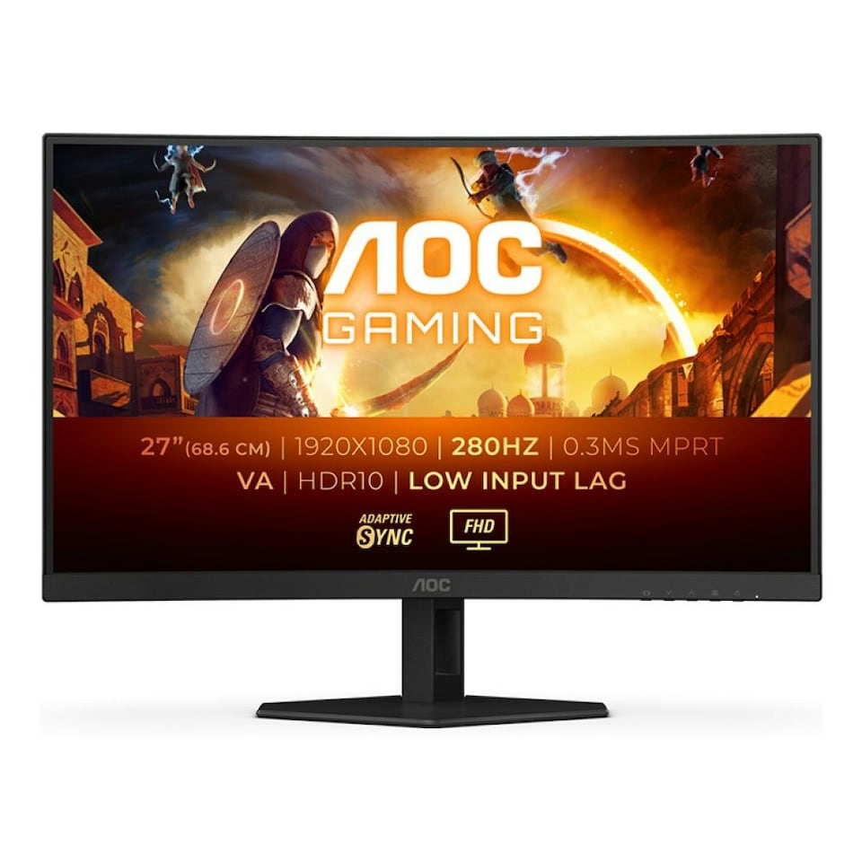 AOC G4 C27G4ZXE 27" 280Hz Full HD 0.3ms Curved Gaming Monitor - Black