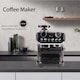 image 3 of Alivio 2L Bean to Cup Coffee Machine, 1450W Automatic Espresso & Cappuccino Maker with Built-in Grinder and Milk Frother for Home & Office