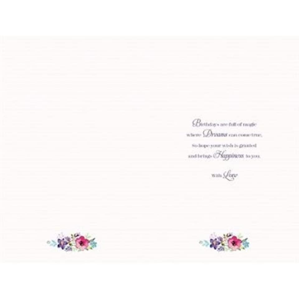 image 1 of Cerise Floral Birthday Card