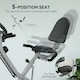 image 5 of SPORTNOW Folding Exercise Bike with Arm Bands and Hand Pulse Sensor, White