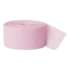 Unique Party Crepe Streamer Roll (81ft) - Pastel Pink - One Size