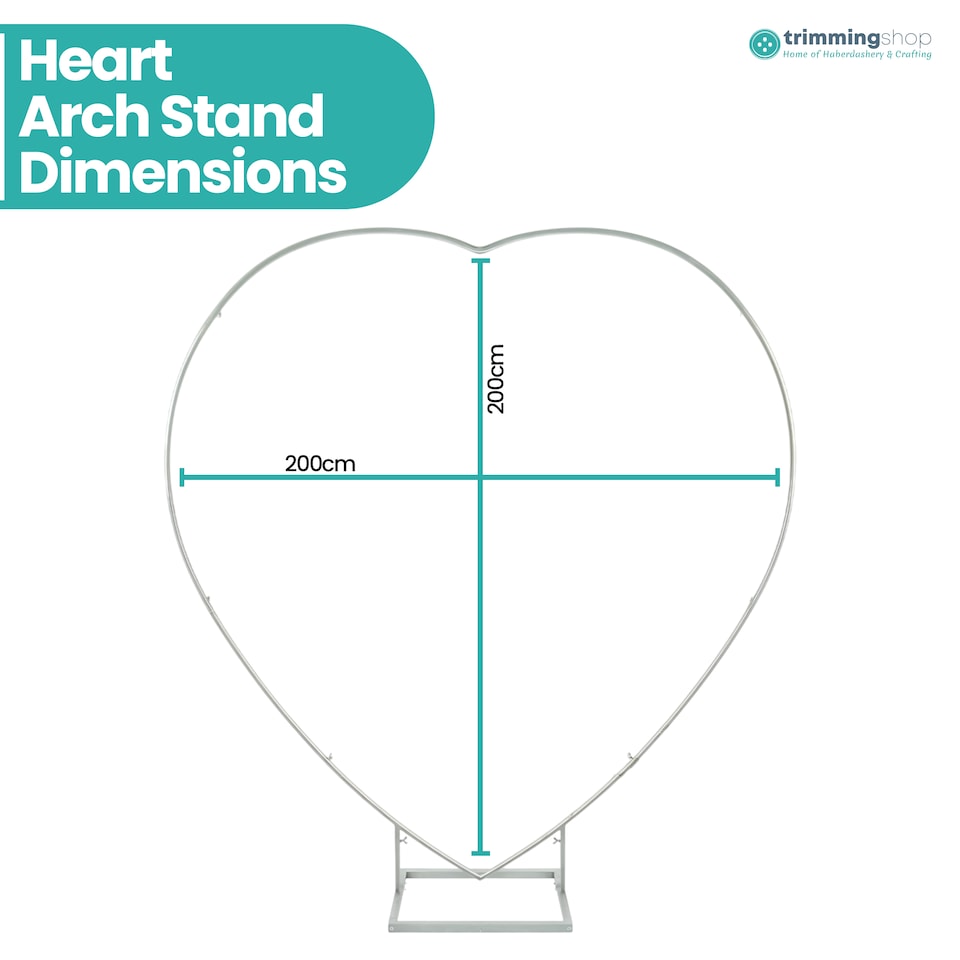 image 1 of Heart Balloon Arch Stand Party Decoration Arch Metal Frame - 200cm