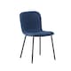 image 5 of Set of 6 Teddy Faux Fur Stitched Design Dining Chairs Blue Bella by MCC