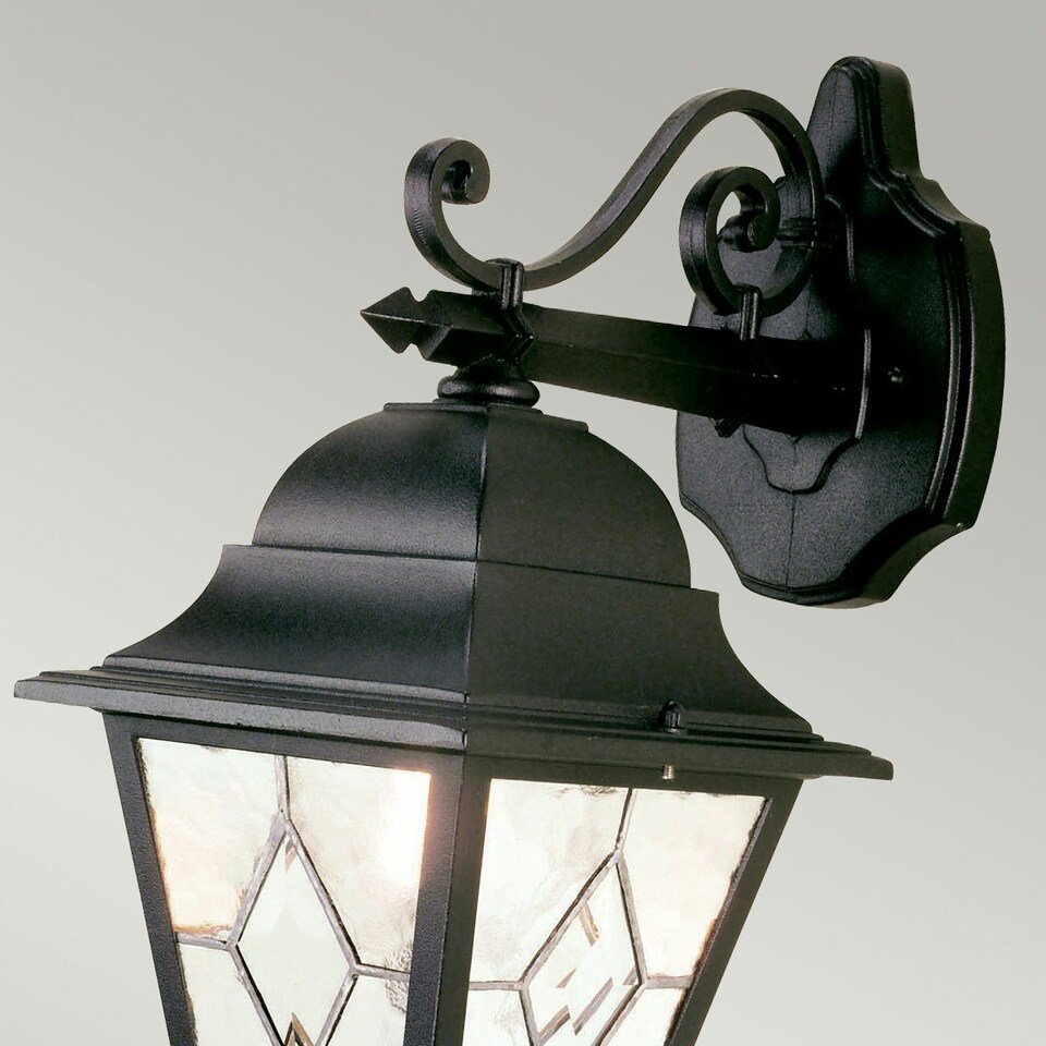 image 1 of Norfolk 1 Light Outdoor Wall Lantern Light Black IP43, E27