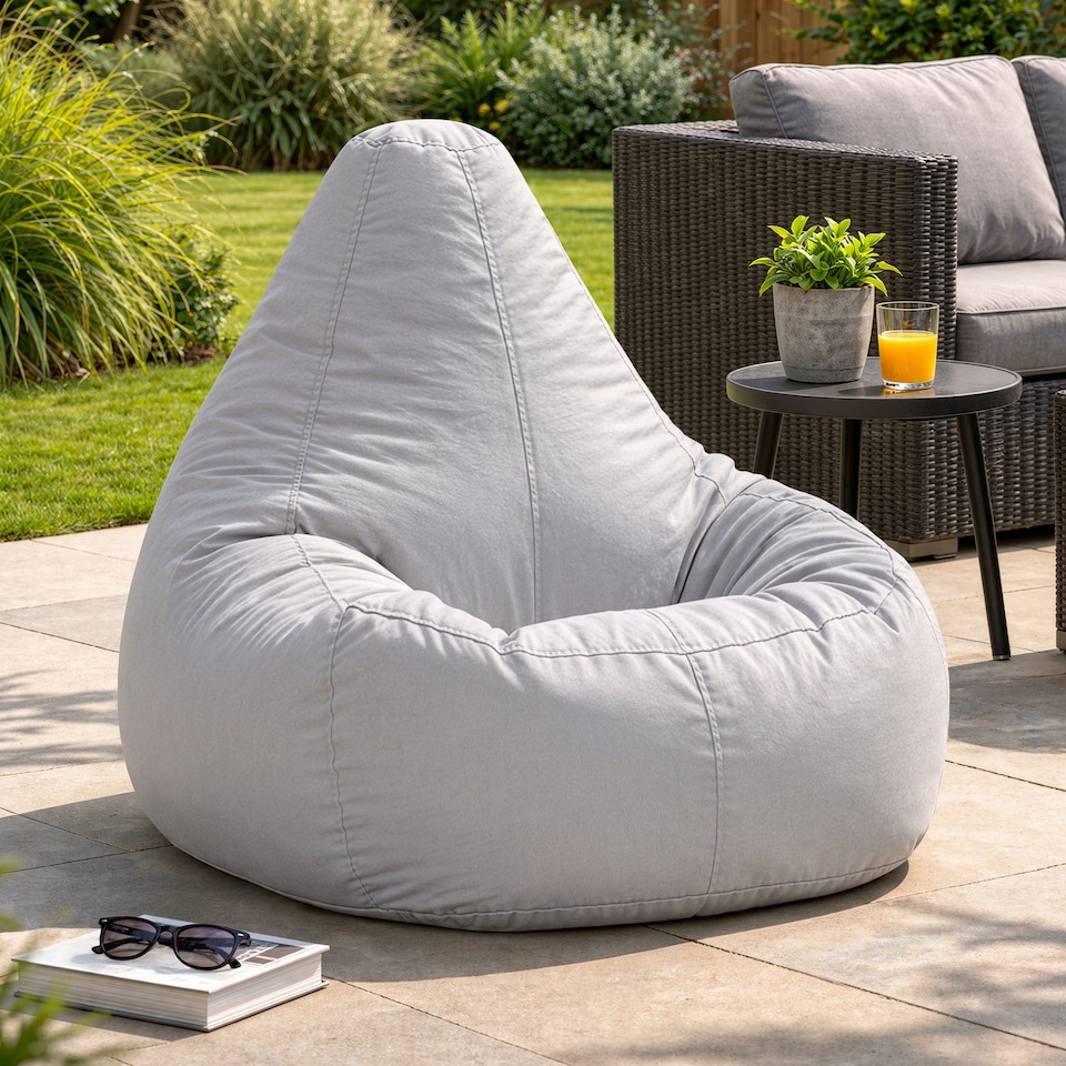 image 1 of Icon Dalton High Back Adult Gaming Indoor Outdoor Bean Bag Chair, Grey