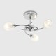 image 3 of ValueLights Modern Chrome 3 Way Ceiling Light With Frosted Glass Shades