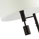 image 5 of Modern Black Floor Light with LED Adjustable Spot Lamp and White Cotton Shade | Black