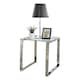 image 1 of Furniturebox Miami Modern Clear Glass And Chrome Metal Side End Table