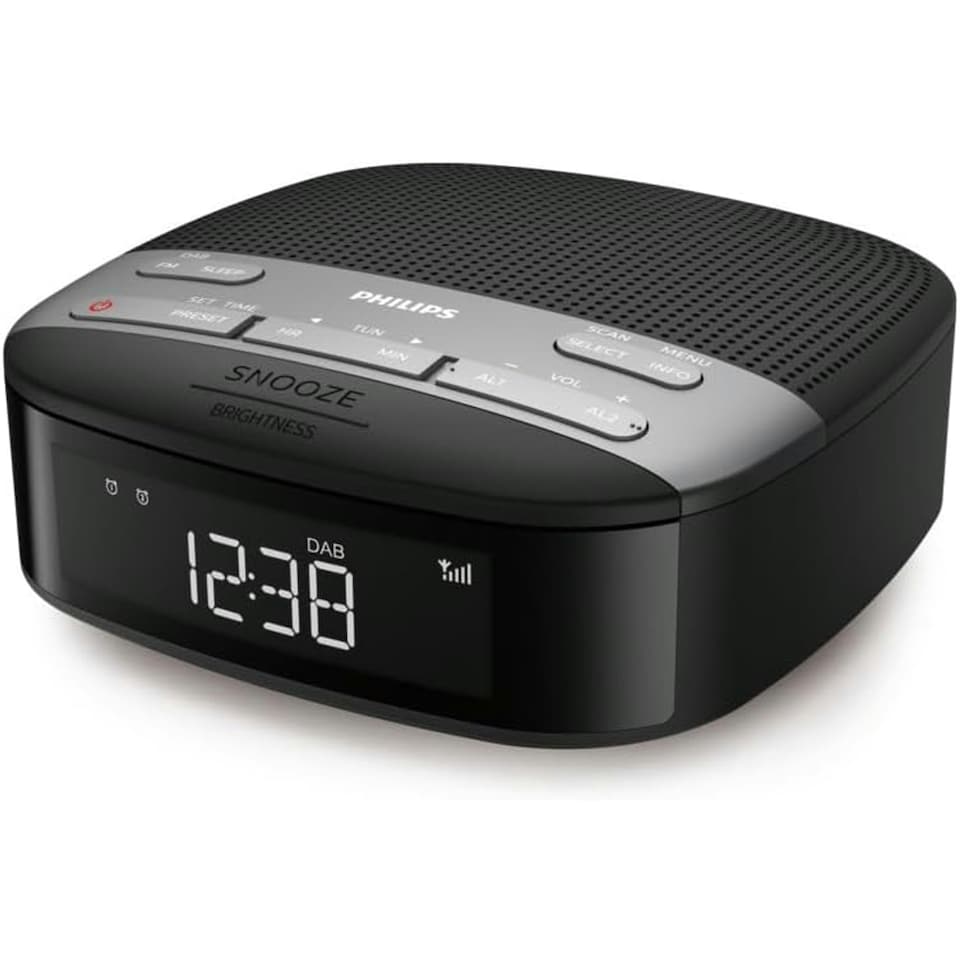 image 1 of Philips TAR3505 FM/DAB/DAB+ Radio Alarm Clock | Black