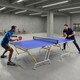 image 2 of SPORTNOW 9FT Foldable Table Tennis Table with Cover, Net, Paddles, Balls - Blue