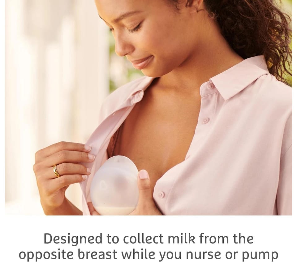 image 1 of Breast Milk Collector Silicone Nursing Pump Baby Feeding Munchkin Easy Use Ergon