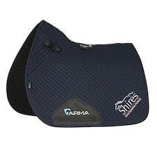 ARMA Shires Logo Horse GP Saddlepad - Navy - 15in - 16.5in