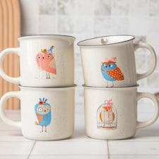 Speckled Owl Ceramic Mug 390ml | Pink | Pink Owl | 390ml | 1