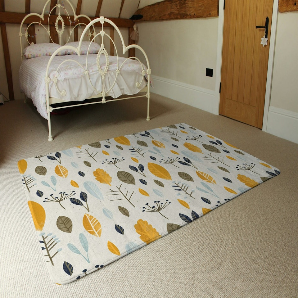 image 1 of Autumn floral illustrations (Rug) Multi | Medium: 80x150cm