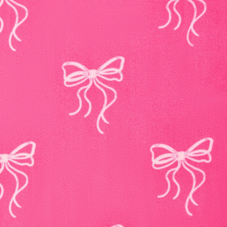 image 1 of OHS Bows Beach Towel with Bag Quick Dry Absorbent Travel Spa | Pink | Hot Pink | One size