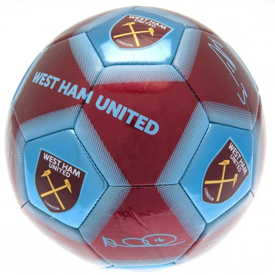 image 1 of West Ham United FC Signature Football - Claret Red/Sky Blue - 5