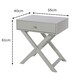 image 4 of Options 1 Drawer X-Frame Bedside Table - Painted Finish, Polished Metal Handle | Grey | Grey | One Size | 1