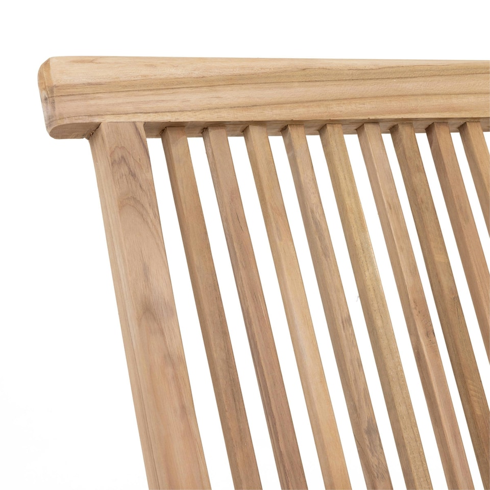image 1 of Charles Bentley Pair of Solid Wooden Teak Garden Outdoor Folding Arm Chairs