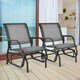 image 7 of COSTWAY Garden Glider Chair Swing Rocking Chair Grey Grey