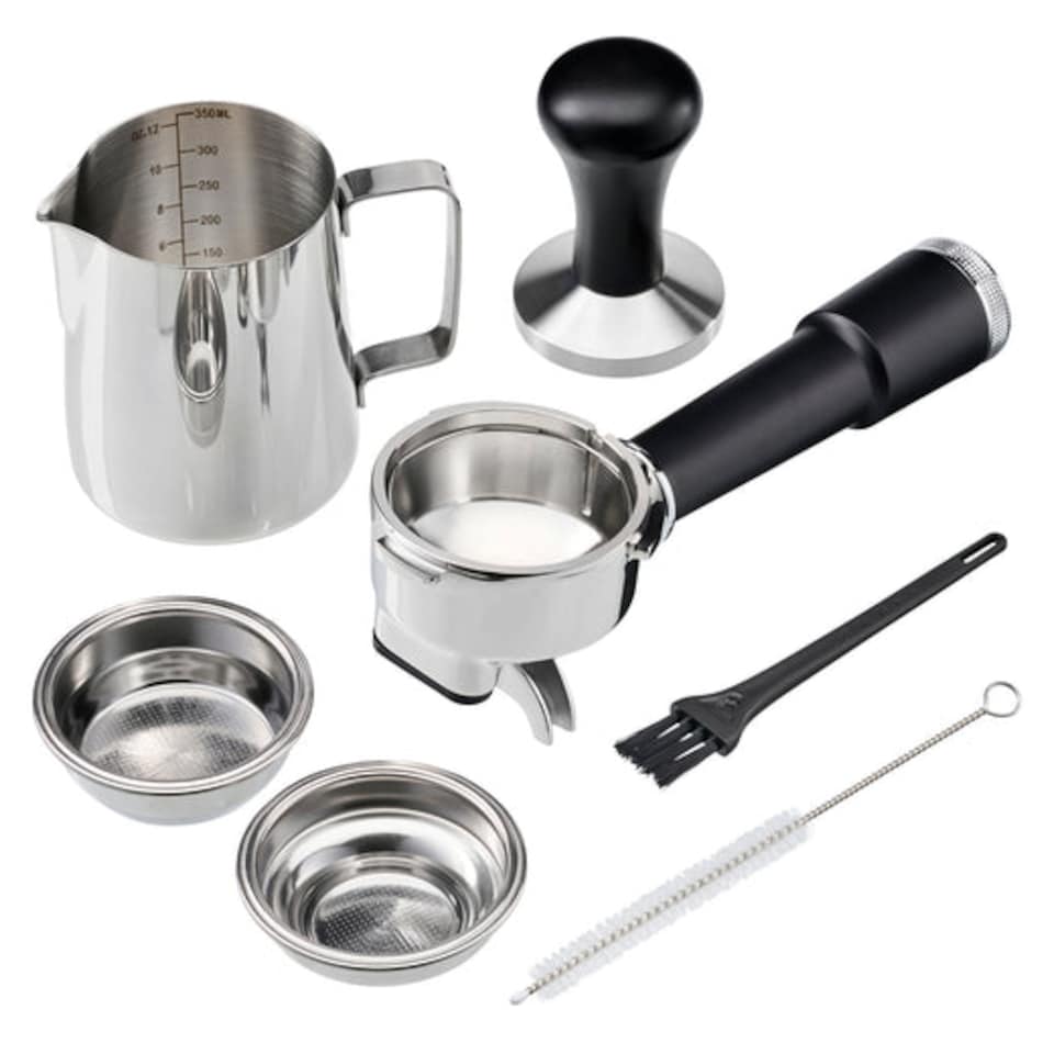 image 1 of Cooks Professional Bean-To-Cup Espresso Coffee Machine with Grinder, Steam Wand & Accessories | Black