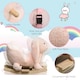 image 6 of HOMCOM Cute Kids Ride-On Rocking Rabbit w/ Sound Handlebars Seat Belt Plush Body