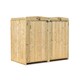 image 1 of Pressure Treated Premium Double Bin Store - Timber - L80 x W142 x H117 cm - Brown Brown