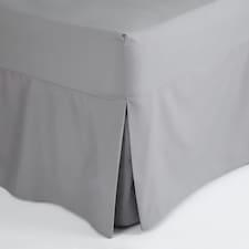 Belledorm Easycare Percale Fitted Valance - Grey - Single