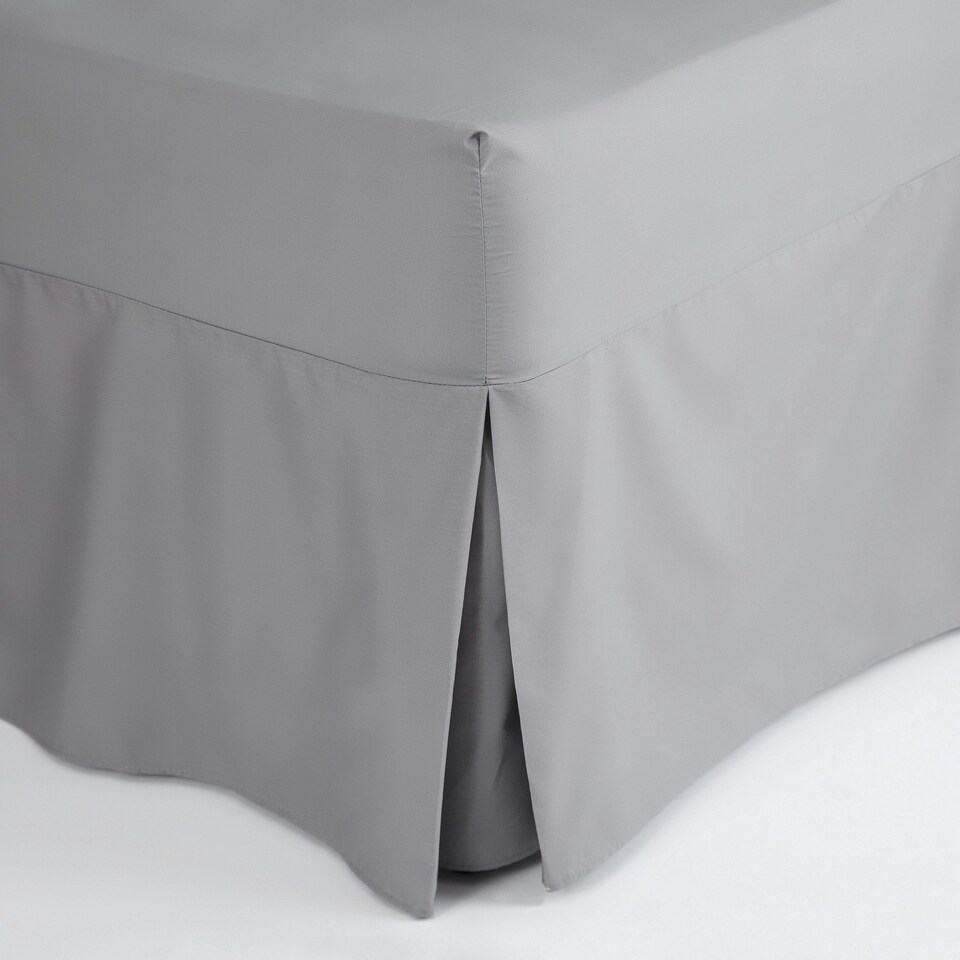 Belledorm Easycare Percale Fitted Valance - Grey - Single
