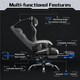image 5 of Yaheetech Ergonomic Computer Chair with Massage Lumbar Pillow Multi | Black/White