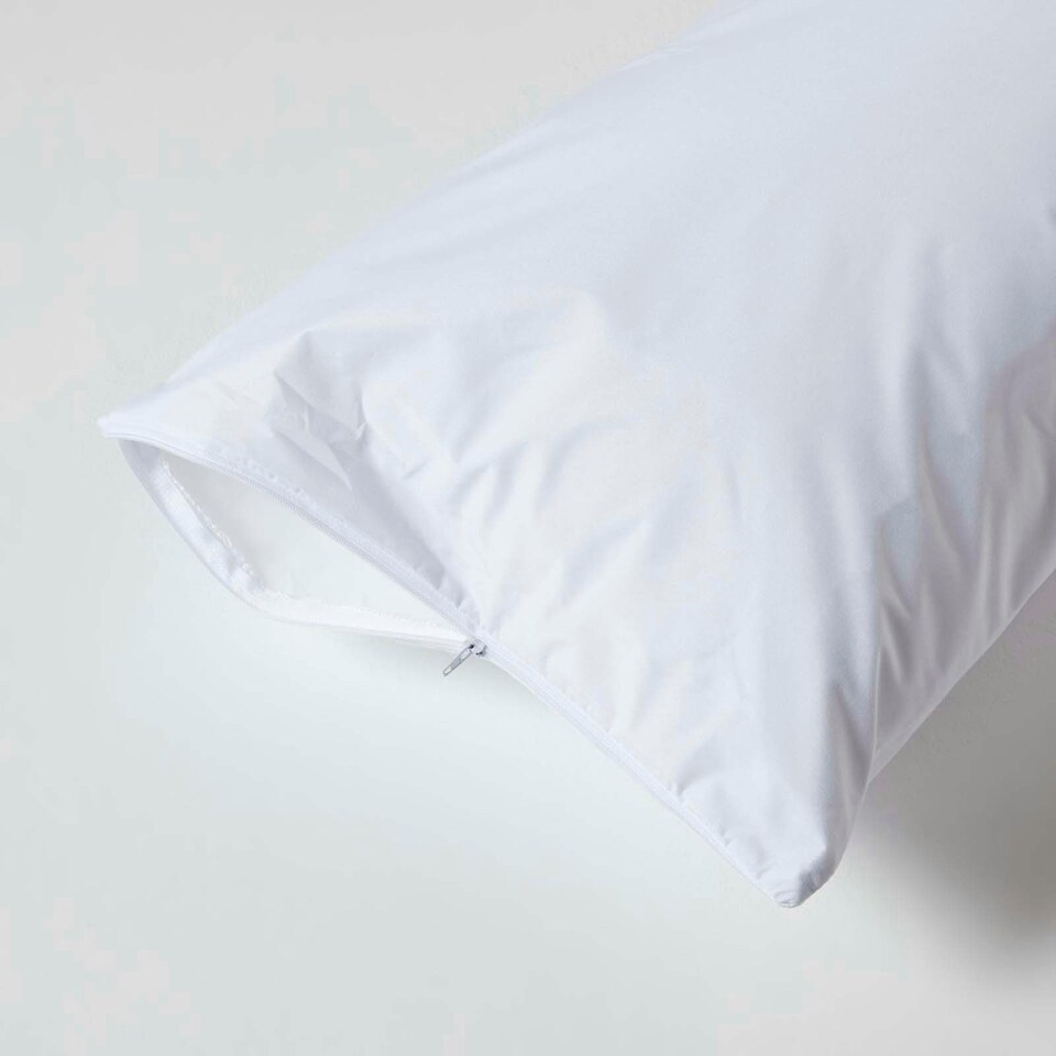 image 1 of Homescapes Waterproof Pillow Protectors - 40 x 80 cm - Pack of 4 White