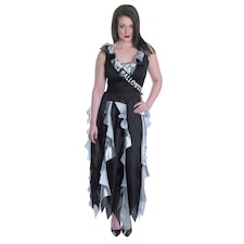 Bristol Novelty Womens/Ladies Zombie Prom Queen Dress - Black/Grey - One Size