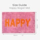 image 5 of Happy Slogan Colourful Bath Mat Non Slip - Soft & Absorbent Pink