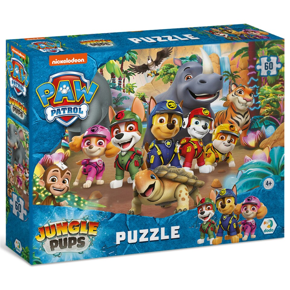 image 1 of Dodo Paw Patrol Jungle Pups 60 Piece Jigsaw Puzzle