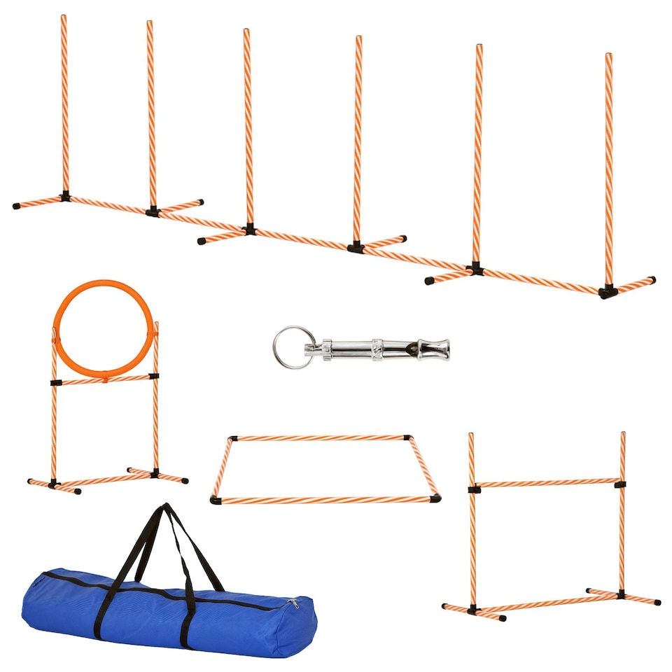 image 1 of PawHut Pet Agility Training Equipment Dog Jump Hurdle Bar Obedience Training Set