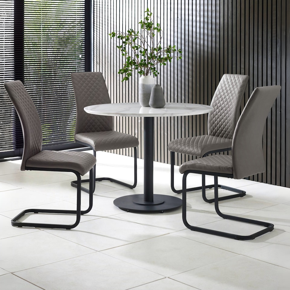 image 1 of Luca 100cm Round Dining Table White