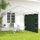 image 2 of Outsunny Gazebo Side Panel, Canopy Sidewall Panel with 4 Mesh Bags and 2 Storage Pockets for 3 x 3 m Straight Leg Pop Up Gazebos, 1 Pack Sidewall Only, Green