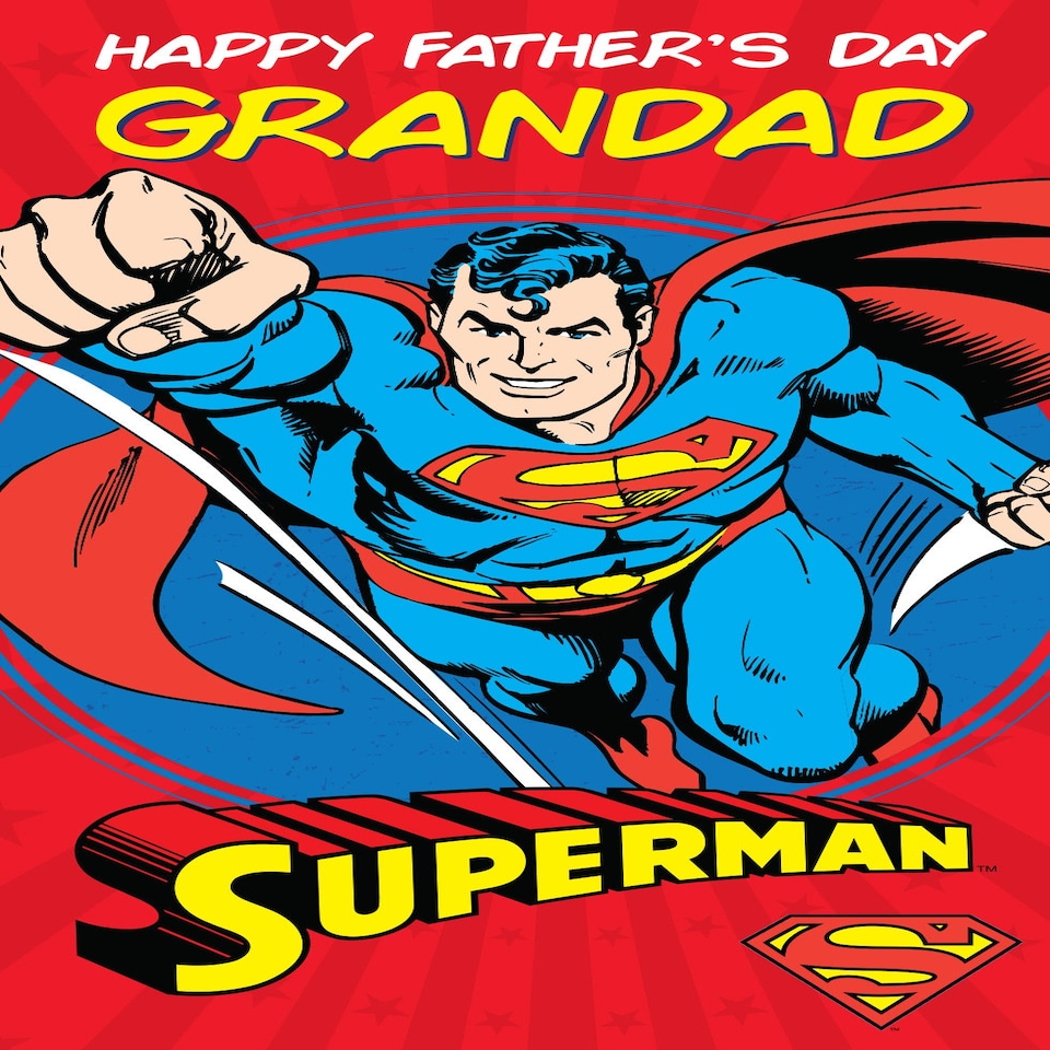 image 1 of Superman 'Grandad' Father's Day Card
